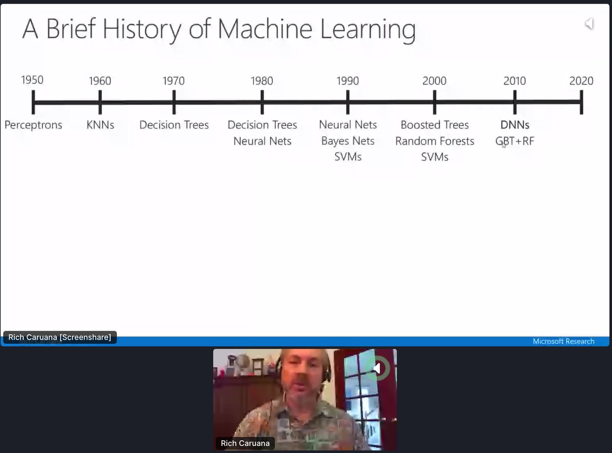 TMLS_TO's tweet image. We are thrilled to announce that Rich Caruana, Principal Researcher at @MSFTResearch is live right now at #TMLS2020!

This talk covers &quot;Friends Don&apos;t Let Friends Deploy Black-Box Models: The Importance of Intelligibility in Machine Learning for Healthcare&quot;.

#AI #Healthcare