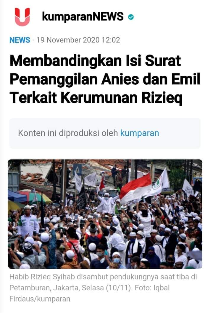 erna_st's tweet photo. Membandingkan Isi Surat Pemanggilan Anies dan Emil

Beda gubernur, beda tekanan, beda perlakuan. Yg satu, dikasi surat dadakan, besoknya harus datang. Gubernur satunya lagi dikasi tempo 2 hari...

#62DaruratKeadilan
#kamiBersamaHRSdanAnies

https://t.co/5QaYtpgYto https://t.co/BrgZsDbFGQ