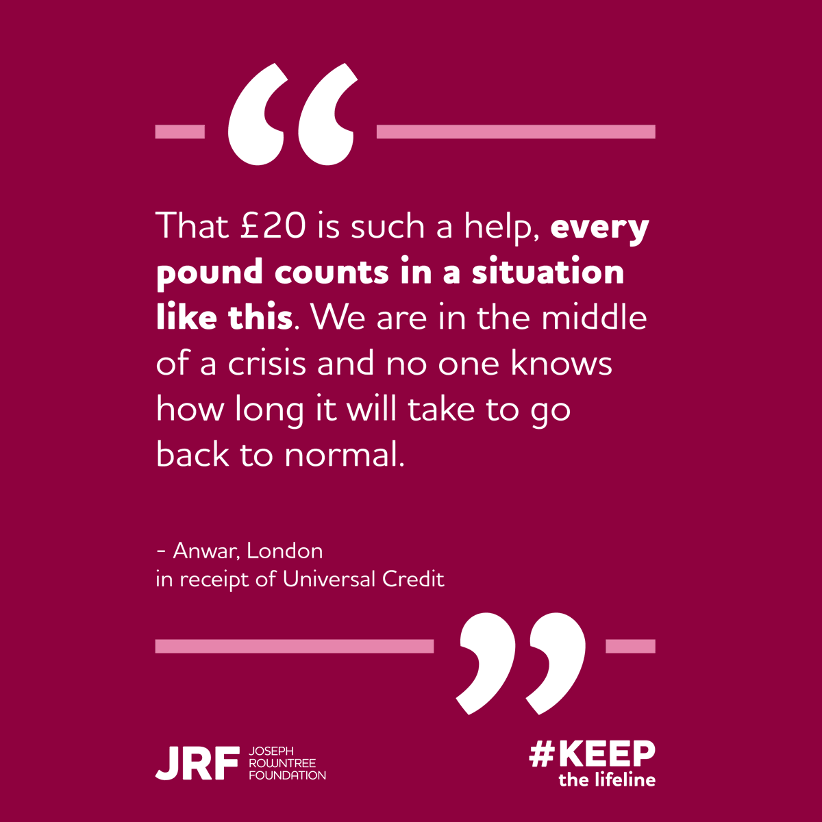 This pandemic has shown that we may all need to rely on the social security system at some point. The Government did the right thing by uplifting #UniversalCredit by £20, but to ensure progress is not undone, they must make this permanent and extend to people on legacy benefits.
