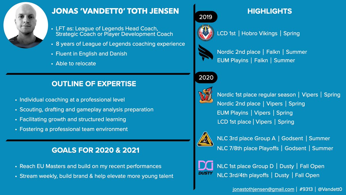 With our NLC Fall run being over Dusty has allowed me to explore opportunities for 2021.

I'm considering all ERL offers. My CV, methods &amp; references are all available upon request.

Likes and RTs are very appreciated ❤️