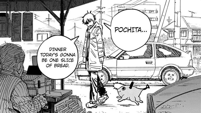 He'll do anything for money even stupid things like this and all for what? For food to survive with his beloved pet. Despite all his hardships and poverty he still care and share everything with pocita :"