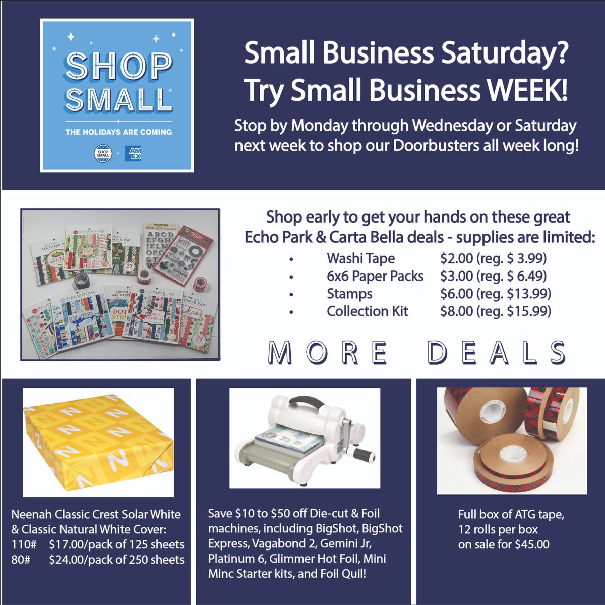 AnchorPXpress's tweet photo. Small Business Savings are Here! Click the link below for a copy of our specials happening all week next week.

https://t.co/PmwNW712xr
- https://t.co/sk9nTFpHCW https://t.co/tpXPoW3YC1