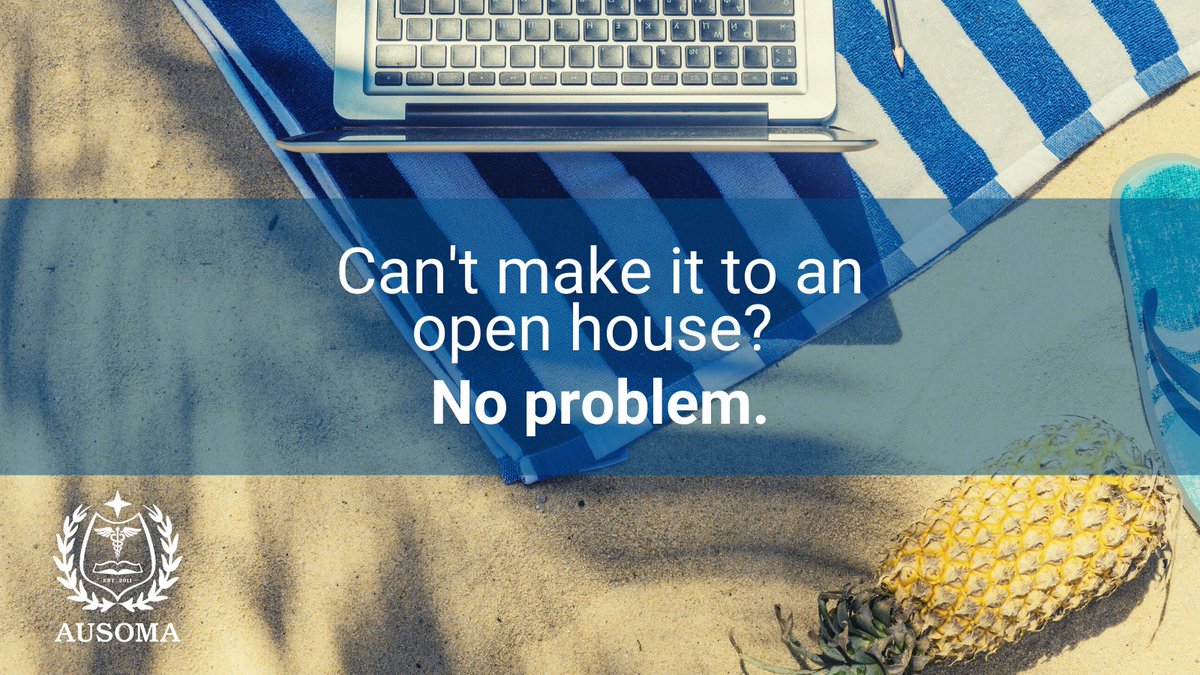 If you can't make it to one of our open houses, don't worry! You can learn more about AUSOMA by joining one of our virtual information sessions.

Learn more here: hubs.la/H0BdWcc0

#ausoma #medicine #medschool #medicalschool #virtual #informationsession #online