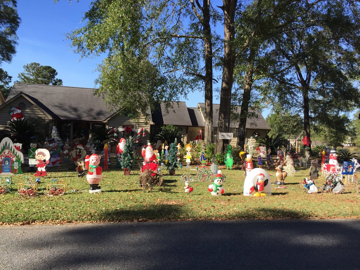 Just a small portion of the Christmas spirit on display at one house on Point A Lake in Gantt.