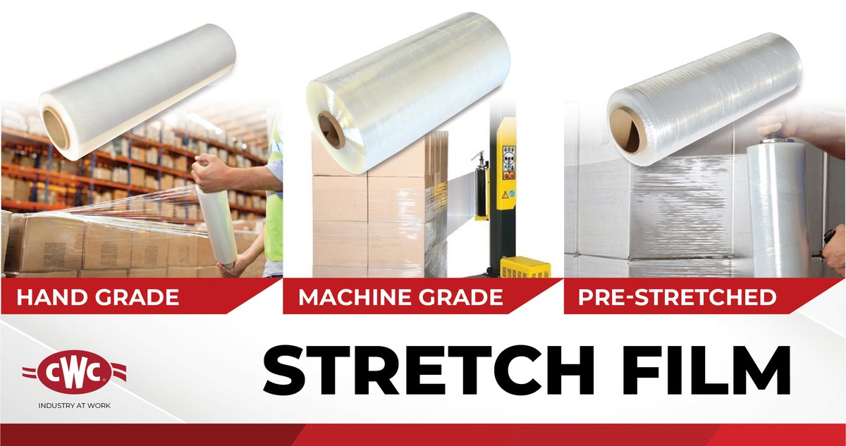 cwcglobal's tweet photo. CWC carries a premium line of stretch film products to minimize shipping damages, increase packaging efficiency, improve performance, and reduce waste. 

Order CWC stretch film today!
1-877-979-0870 

#CWC #WeDoThat  #StretchFilm #HandGrade #CastFilm 
#MachineGrade #PreStretch https://t.co/zuk2jX7WqB