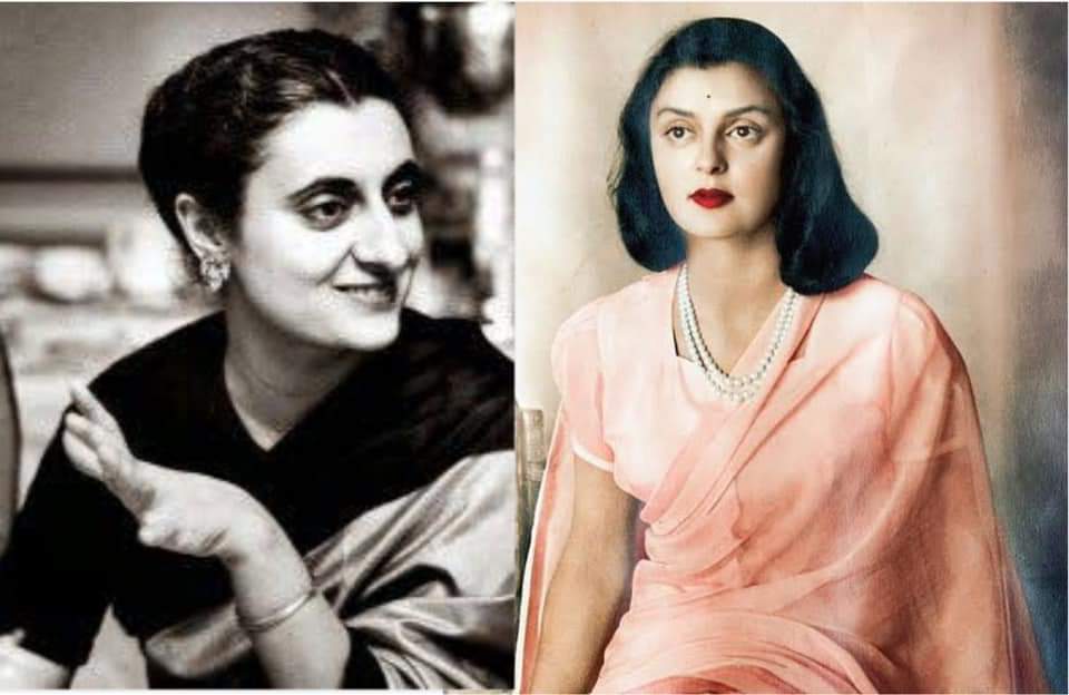 On Indira Gandhy Birthday let'sremember how jealous she was of Maharani Gayatri Devi and how Indira bullied & terrorised her very own classmate.Indira & Gayatri Devi was class mates in Shanti Niketan Indira hated Gayatri was she was very beautiful and more popular than her...+