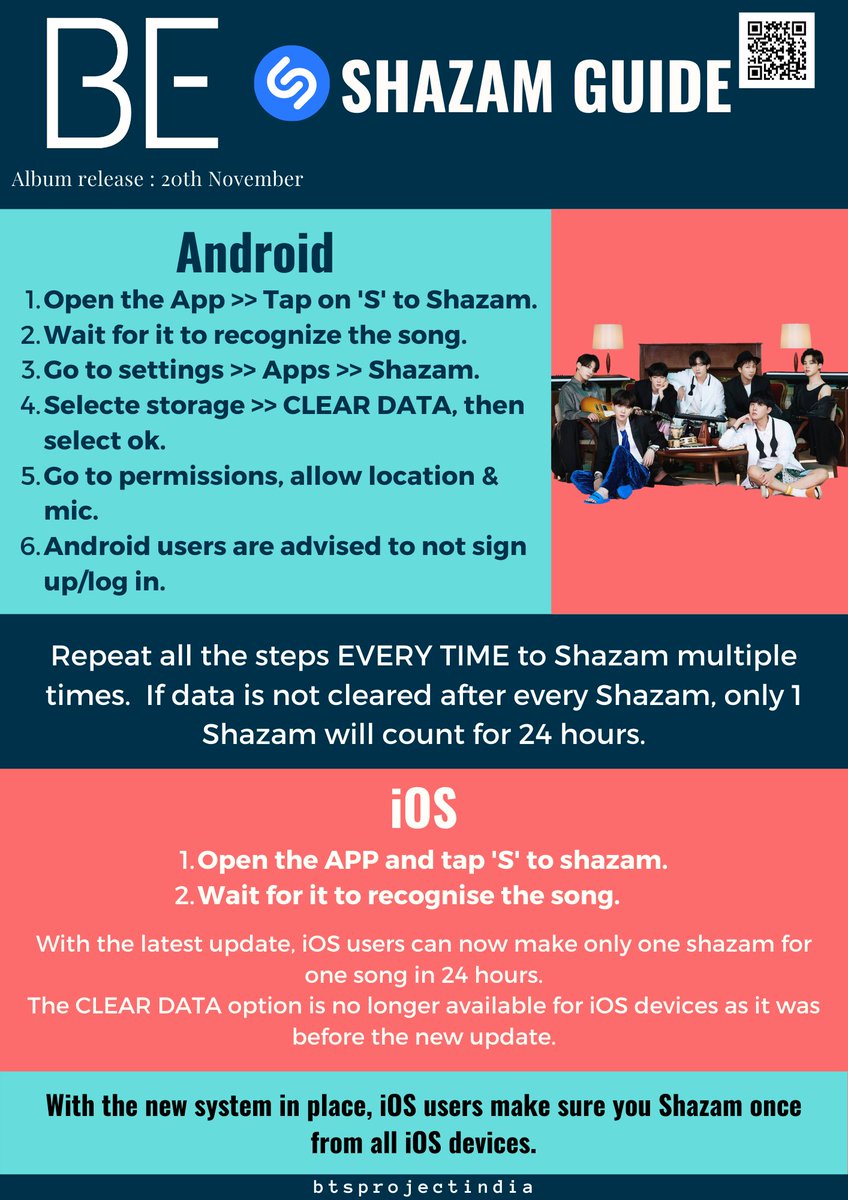7. ShazamHere's a Shazam Guide by  @istxbts &  @BTSprojectINDIA + @BTS_twt  #LifeGoesOn  #1DayBEforeBE  #BTS_BE