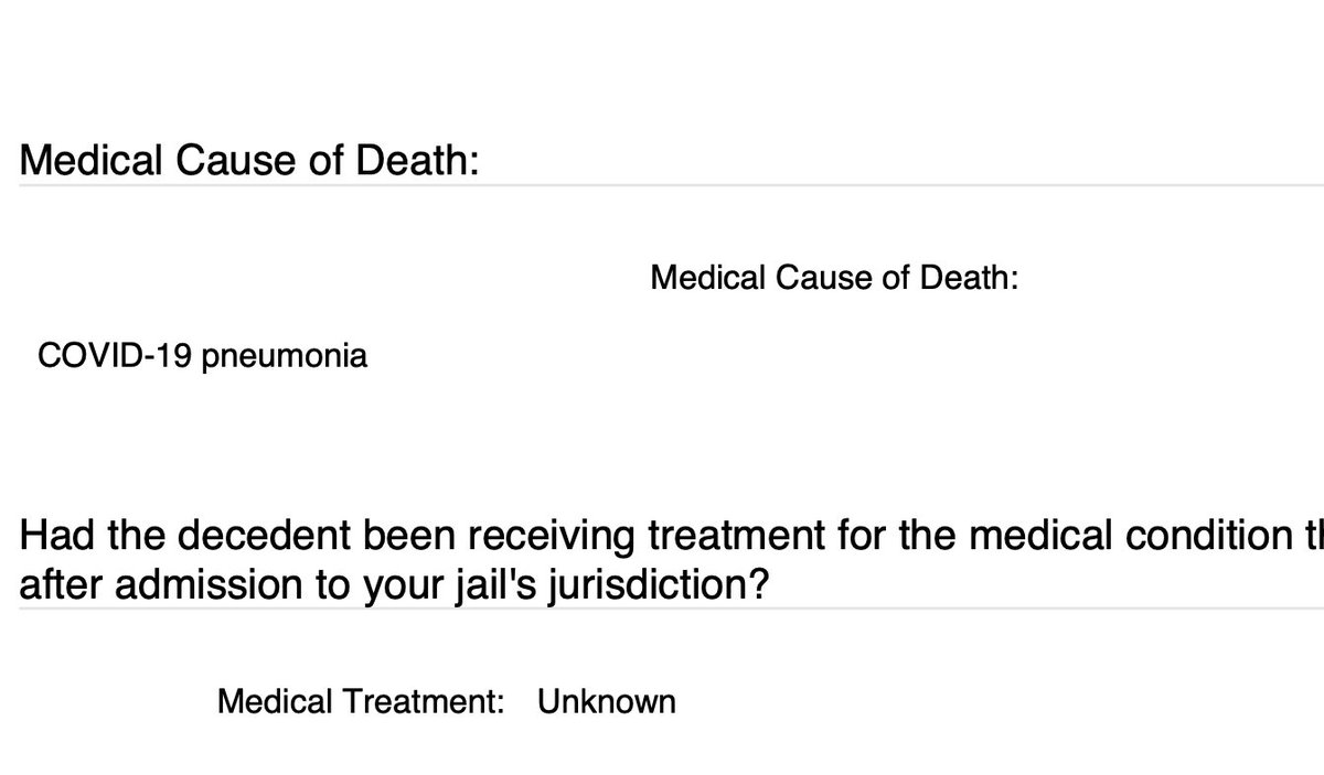 For example, here’s the death notice they posted about Jimmy Ray Price on July 23. He tested positive in June and died a little over two weeks later. TDCJ told the OAG in the in-custody death report that the medical cause of death was “COVID-19 pneumonia.”