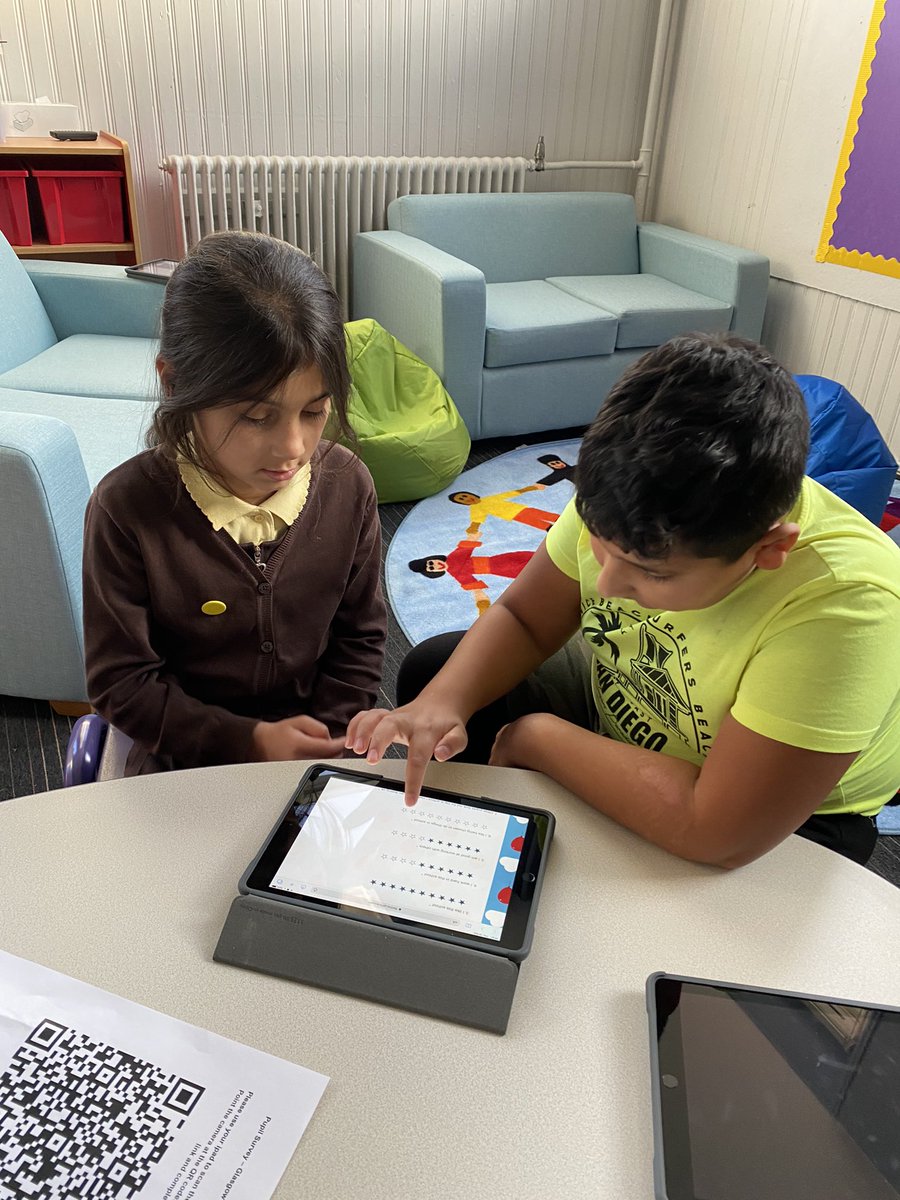 StBridesPS's tweet photo. Our P7 leaders were on hand today to support younger pupils completing a well being questionnaire #leadership #supportingeachother #wellbeing #GWMP https://t.co/bi7YsJDuu0