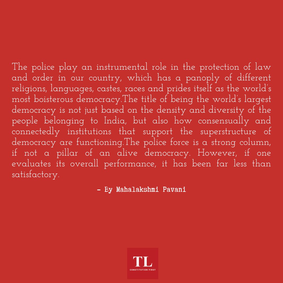 TheLeaflet_in's tweet photo. Are the Police Seen as Perpetrators of Crime or Protectors in India?
writes @Adv_Mahalakshmi
Read more #LibkInBio
#TheLeaflet #ConstitutionFirst https://t.co/jSrbDLfYu4