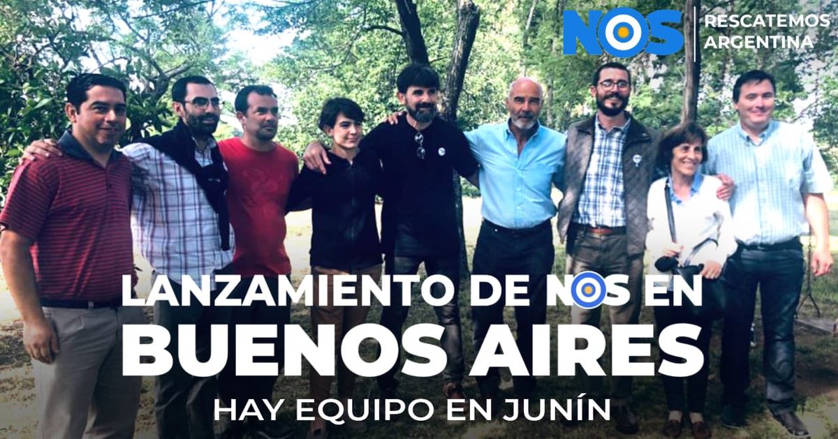NosJunin's tweet photo. Lanzamiento de NOS en Buenos Aires 
🇦🇷Hay equipo en Junín 🇦🇷
Sumate a NOS completando ✍🏻el formulario👇🏻
https://t.co/0zWaL99UhI
#hacealgo
#afiliatenos https://t.co/Fk7Phoc7eN