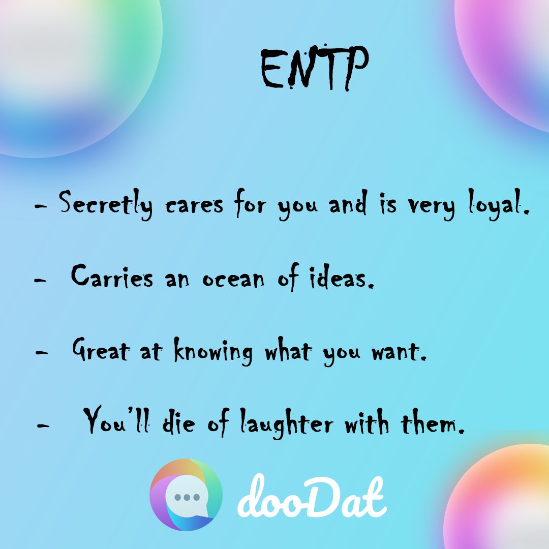 DooDatApp's tweet photo. Each personality as a friend ! 
ENTP, ENTJ, ENFP, ENFJ - Part - 2

#doodatapp #intj #intp #entj #entp #infj #infp #enfj #enfp #16personalities #mbtimemes #enfppersonality #infppersonality #enfjpersonality #entjpersonality #entpproblems #entppersonality #enfjmemes #entjmemes https://t.co/FWt57KgEm1