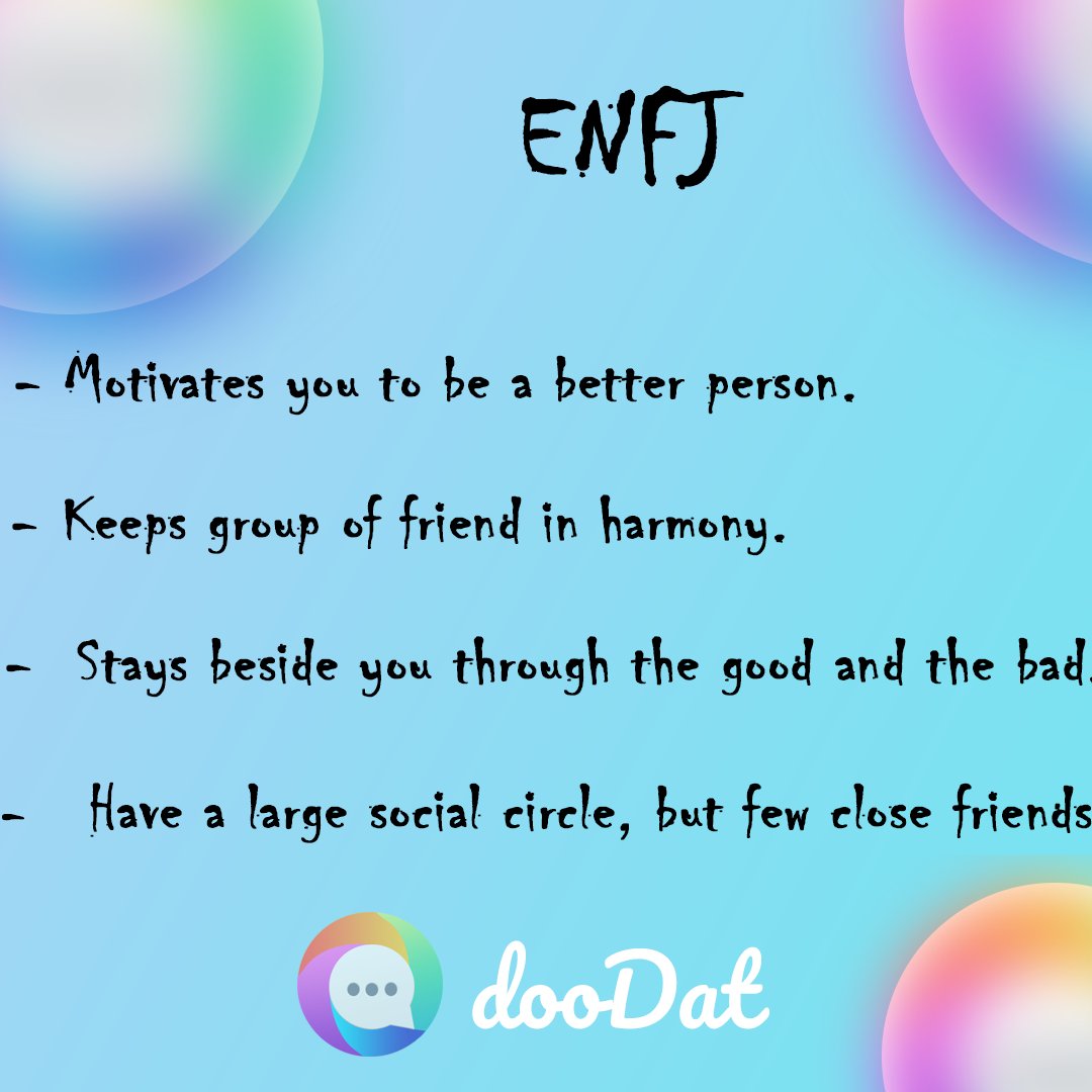 DooDatApp's tweet photo. Each personality as a friend ! 
ENTP, ENTJ, ENFP, ENFJ - Part - 2

#doodatapp #intj #intp #entj #entp #infj #infp #enfj #enfp #16personalities #mbtimemes #enfppersonality #infppersonality #enfjpersonality #entjpersonality #entpproblems #entppersonality #enfjmemes #entjmemes https://t.co/FWt57KgEm1