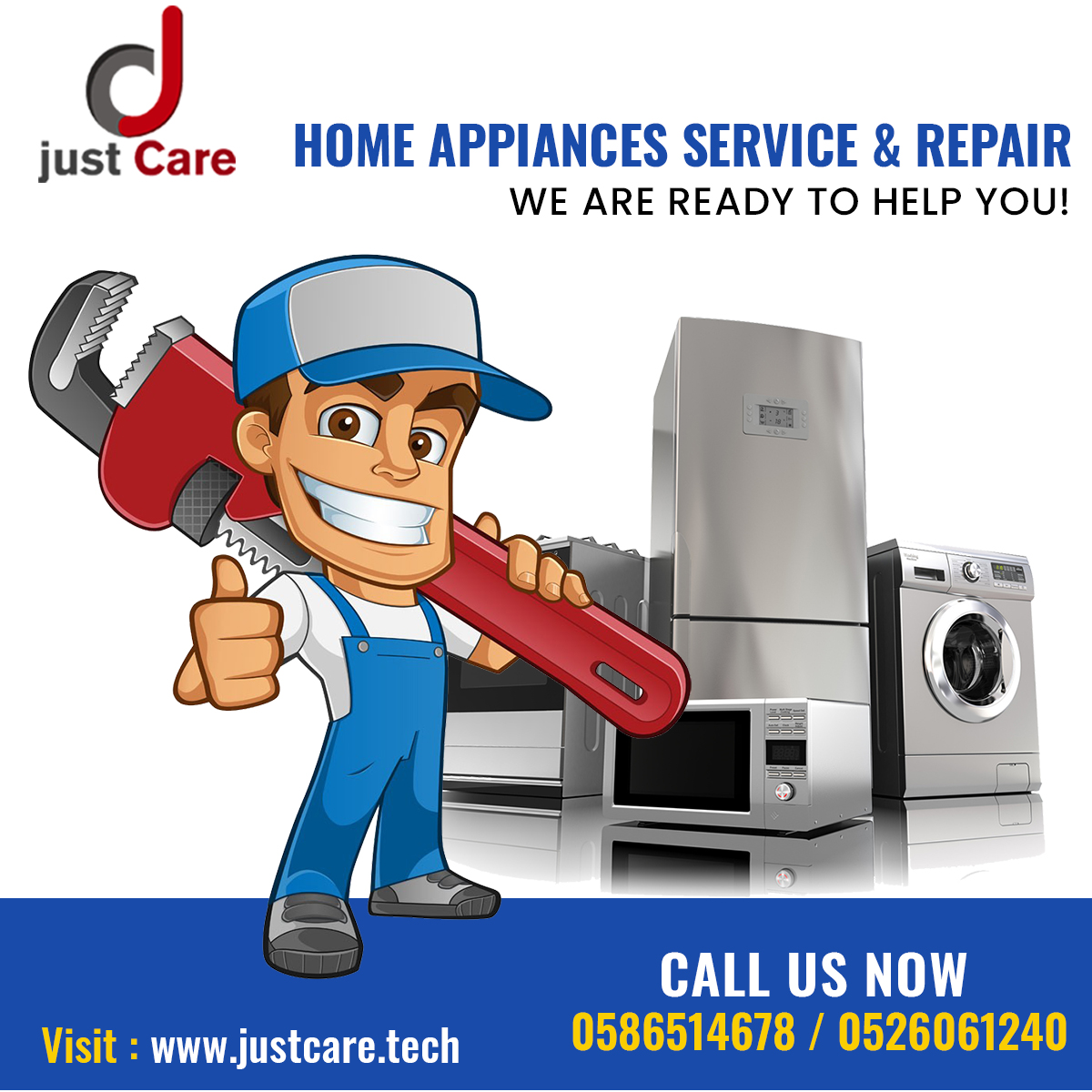 Home Appliances Repair in Dubai | Washing Machine | Fridge | Dishwasher Repair Call: 0586514678 
Book Technician: justcare.tech/providers-cate… Home Appliances 
#Dubai #HomeappliancesrepairinDubai #Homeappliances #appliancesrepair #HomeMaintenanceCompanyinDubai #FitoutcompaniesDubai