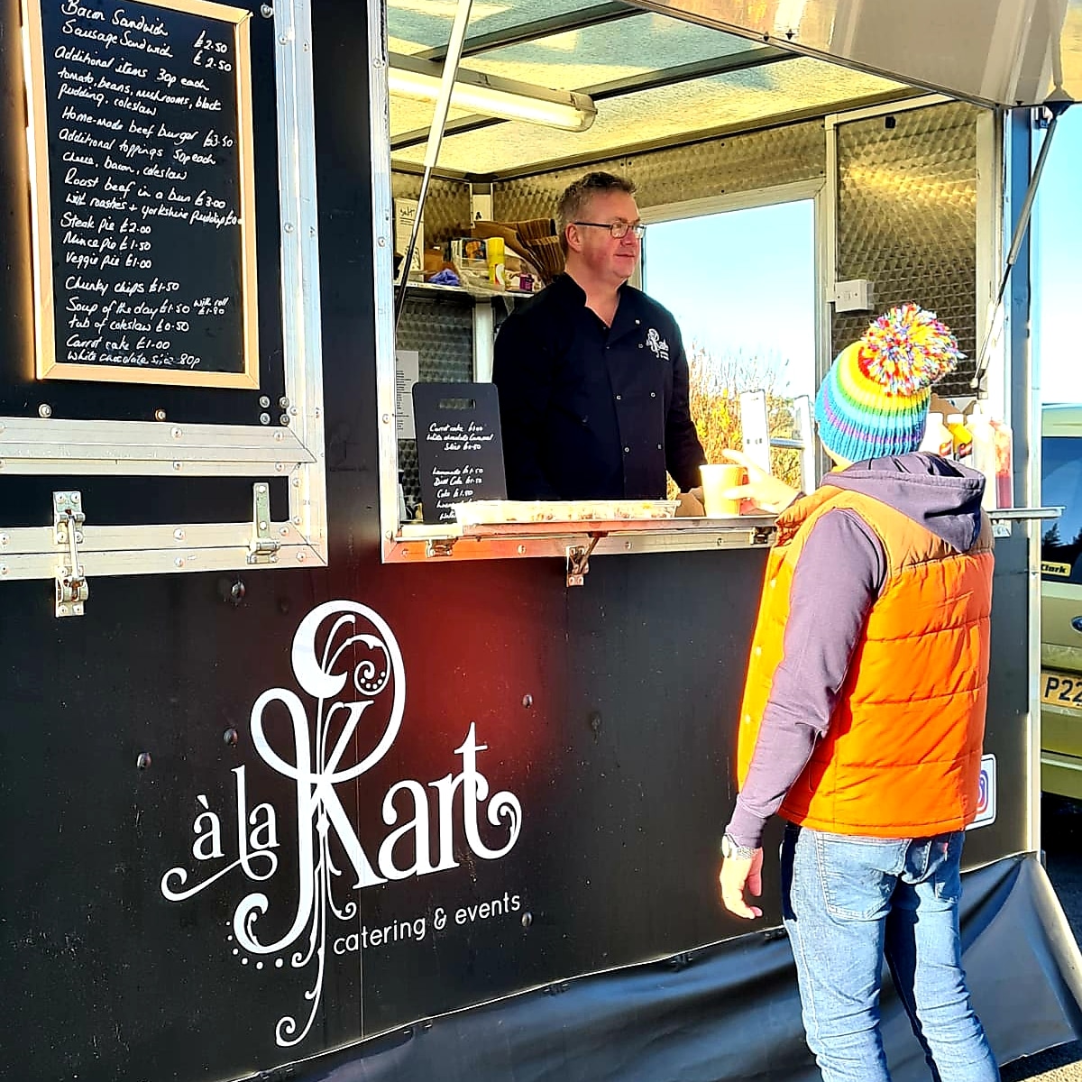 Alakartuk's tweet photo. Beautiful day today in sunny Otterburn! Another happy customer fed and watered and ready to continue their journey along the A68  #Otterburn #Food #Foodie #Streetfood https://t.co/YL24k6bzjp