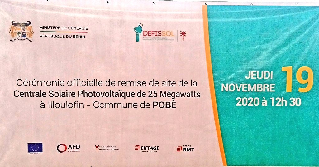 MediapartBenin's tweet photo. Le #ME @houssoudjclaude préside en ce moment la cérémonie de remise de site pour la construction de la Centrale Solaire Photovoltaïques de 25 Mégawatts à #Illoulofin, Commune de #Pobè, marquant ainsi la priorité accordée au domaine des énergies renouvelables dans le #PAG. https://t.co/ToV65L2ncN