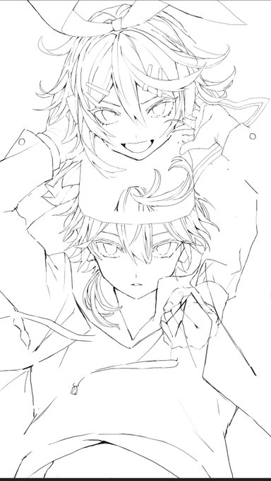 線画と塗った後を見せてくださいのtwitterイラスト検索結果