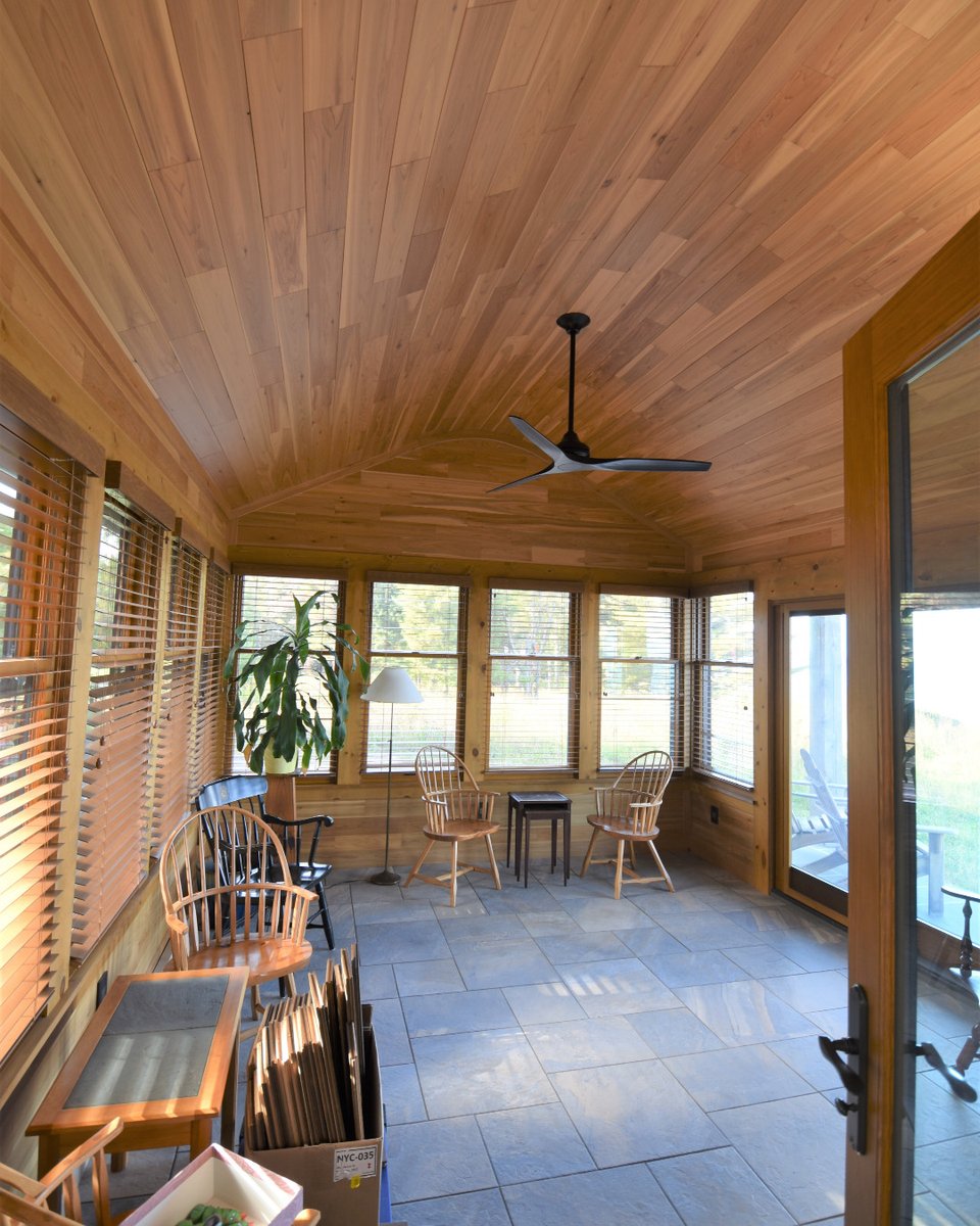 KwaterskiInc's tweet photo. Check out this beautiful home on the shore of Lake Superior! This home features Ponderosa pine trim, White Oak staircase and flooring, and Select Satin Cedar paneling in the great room and sun room.  

#pinepaneling #cedarpaneling #whiteoakflooring #prefinishing https://t.co/QgbxPhyNz1