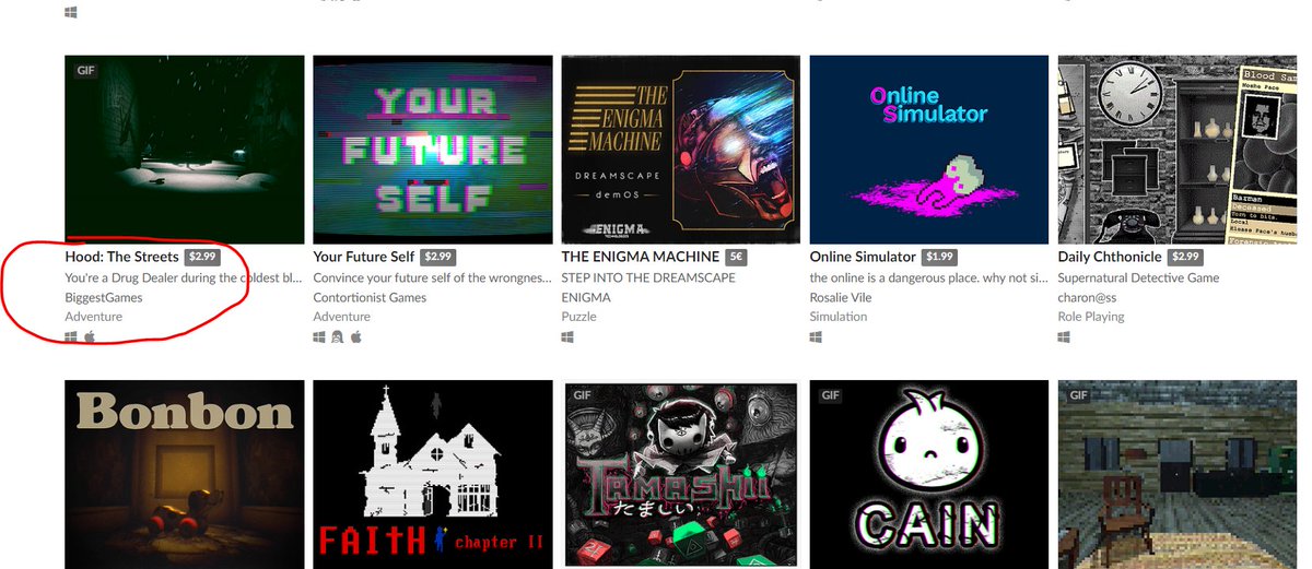 BiggestGames_'s tweet photo. So I see where on the 4th row for horror games under $5 on itchio!
That's prime placement right there, peopleππ²
Go Get Hood: The Streets Now!
https://t.co/wUsfog3yHJ
#hoodthestreets #indiegame #indiedev #indiegamedev #unity3d #madeinunity3d #indiehorror #itchio #steam https://t.co/Y0V5P7IptL