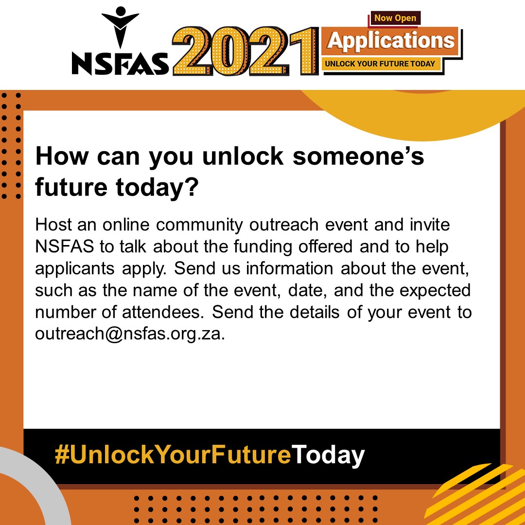 myNSFAS's tweet photo. #UnlockYourFutureToday https://t.co/I2eyzeXQPz