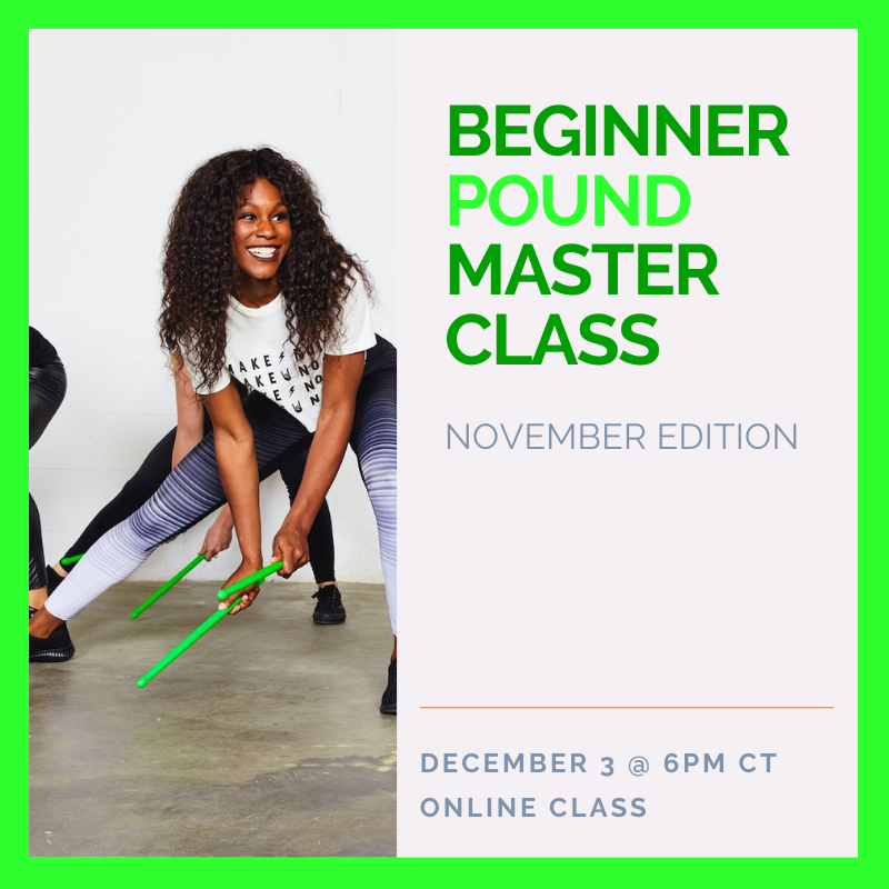 Nutrisults's tweet image. Our next Beginner POUND Master Class will be on Thursday, December 3 at 6pm CT!

Register today so you'll have time to order and receive your #Ripstix! Click on this link to register! nutrisults.learnitlive.com/class/15322/Be…

#BPMC #poundfitness #nutrisultscommunity #exerciselove #virtualfitness