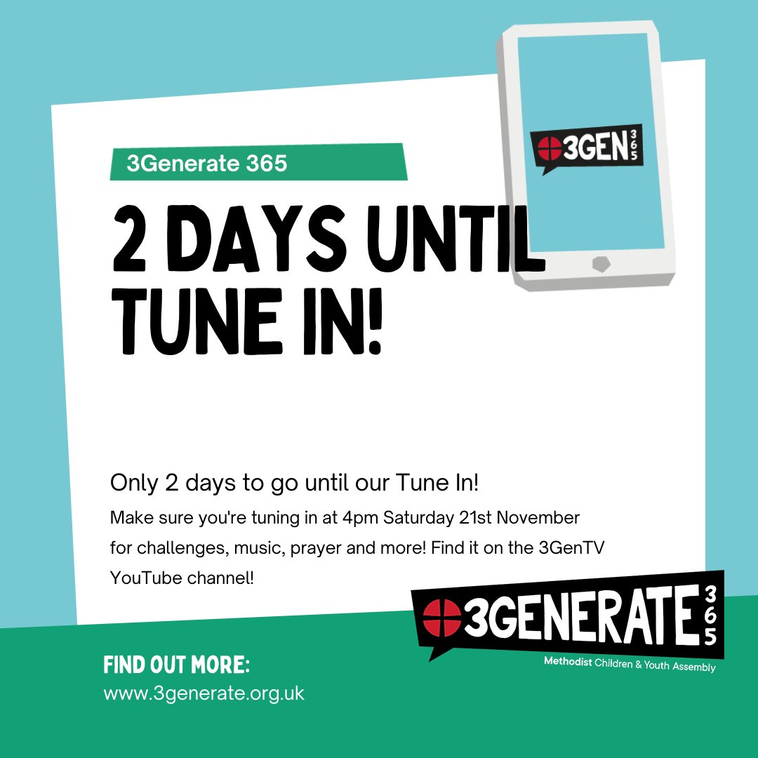 YouthPresident's tweet photo. Only 2 days to go!๐ Are you ready to #TuneInToGod ???
#excited #countingdown #hopetoseeyouthere #3generate #methodistchurch https://t.co/8puvSpNurf