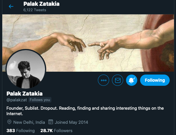 3/10 -  @palakzat You think WhatsApp Newsletters is a current trendWhere do you think it started?  http://readthistoday.co  (Currently at #1074) that's over 3 years He is also working on Sublist  I got no more words 
