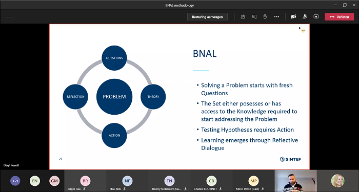 Lean4Zero's tweet photo. Daryl Powell: 'Problems are the raw material of learning and the core of the #BNAL process. Solving the problems requires a combination of programmed knowledge (P) and insightful questions (Q), within and across organizations in a network.' #webinar #Industry40 #leanresearch https://t.co/X7HXfR5AR9