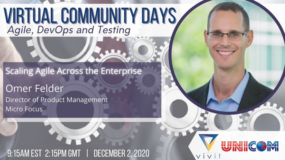 cobolmf's tweet image. #VirtualCommunityDays speaker, @OmerFelder, Dir. Product Management/ @MicroFocusDev. Join his session: Scaling #Agile Across the Enterprise &amp;amp; closing Experts Panel Discussion Live. Register for free today! bit.ly/38X6oTZ