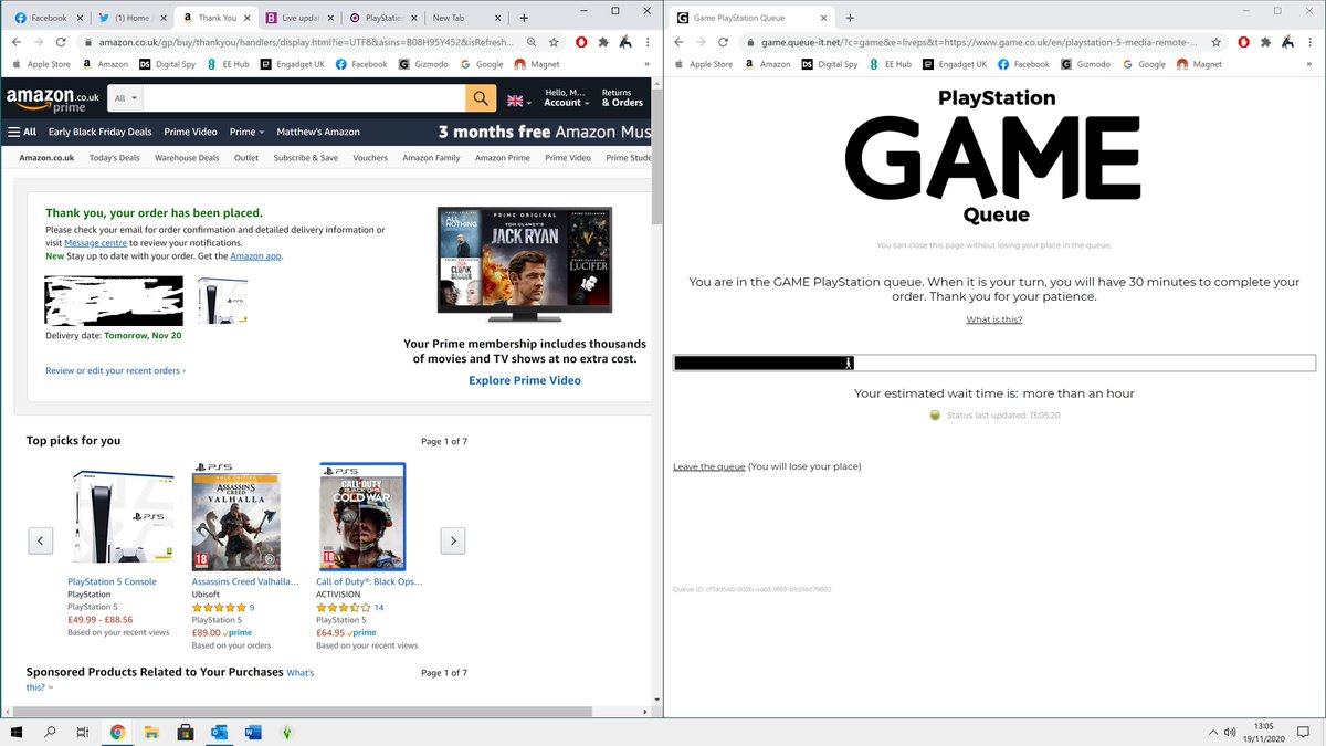 mattsoretro's tweet photo. YESSS!!! Kept refreshing Amazon and got one for tomorrow! My heart was racing! Thanks @AmazonUK @PlayStationUK #PlayStation5 #Playstation #ps5preorderuk #amazonps5 #PS5Updates #PS5 #Ps5 #noPS5 #PS5UK #SONY #playstationuk https://t.co/AQOTeN4r8C