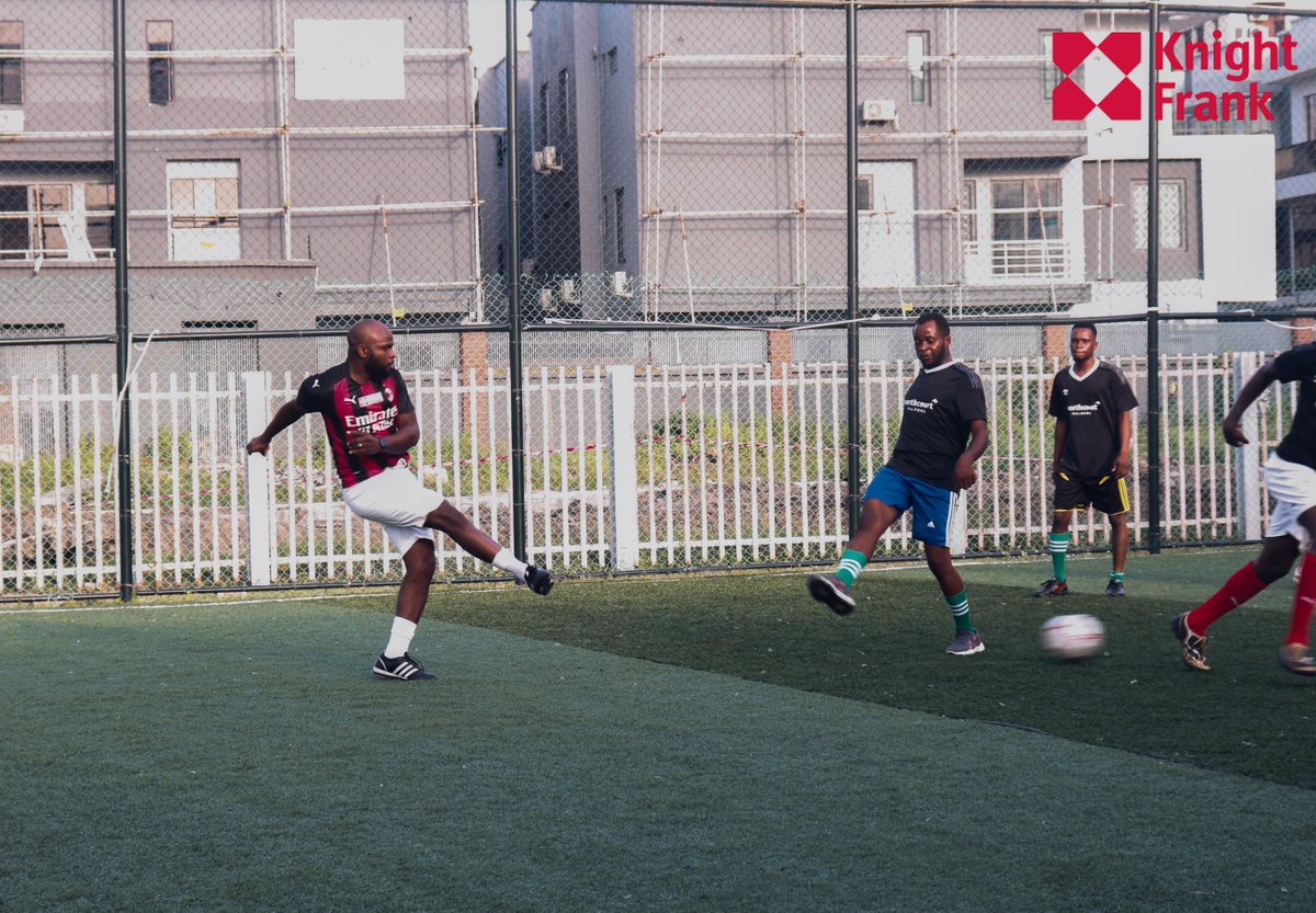 Knightfranknig's tweet photo. We are pleased to share some pictures from the friendly football match against @Northcourt_RE last week. The final score was 2-2. We had a quick 2 goal lead in the first half but were gracious enough to let it all end square.🤣

#KnightFrankNG #KnightFrank https://t.co/Q9ENPWrtEj