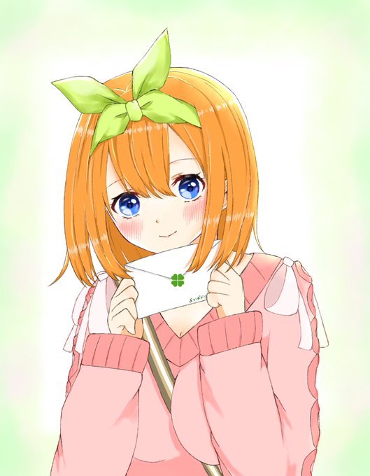 みぷさんがTwitterに投稿した中野四葉(五等分の花嫁)のイラスト。