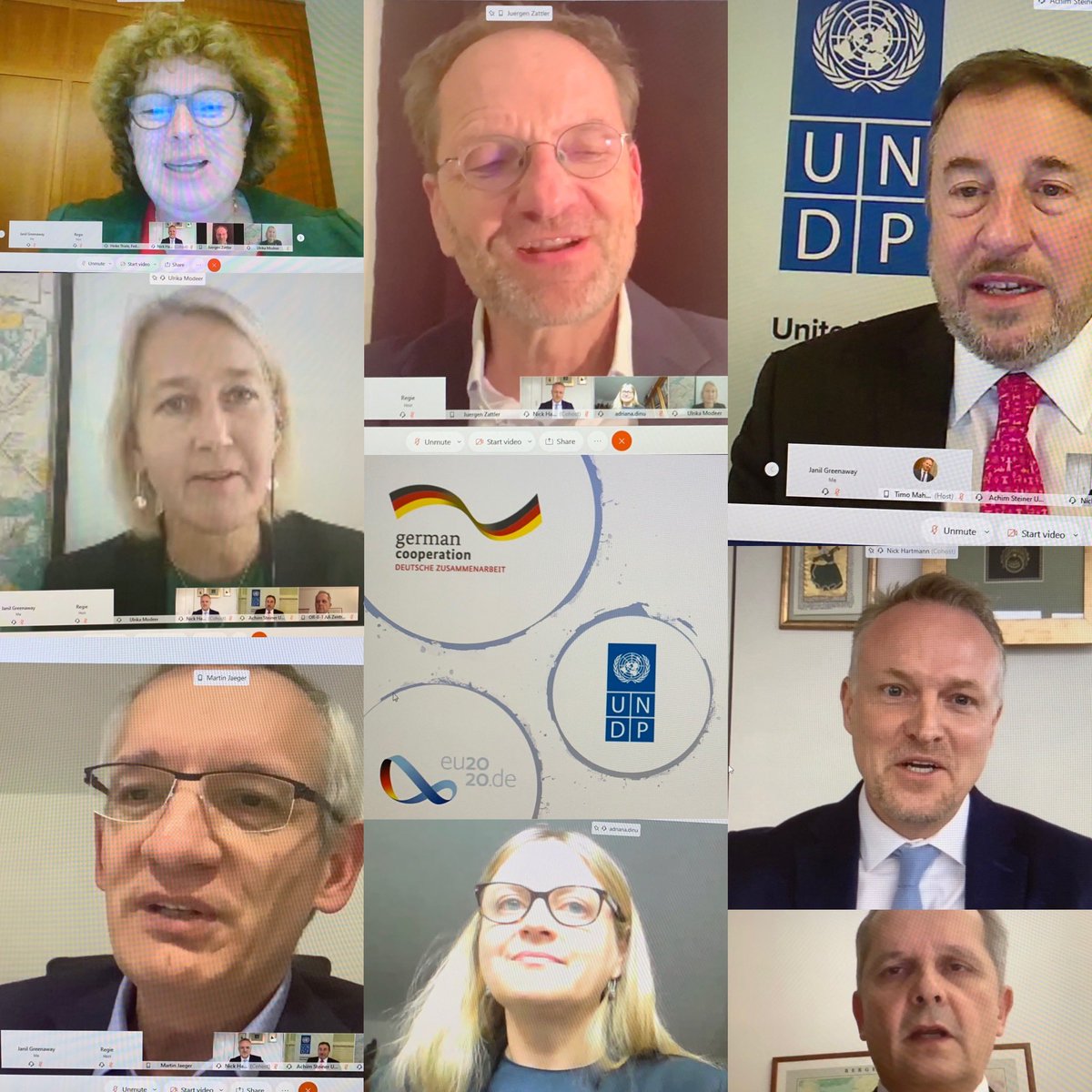 OanaRebedea's tweet photo. Strong commitment to the #SDGs and #RecoveryBetter during the #GermanCooperation - #UNDP Strategic Dialogue, placing the partnership at the heart of #FutureofDevelopment priorities to address #inequality, #climatechange, #digitalization and #crisis https://t.co/TwxODAgj4i