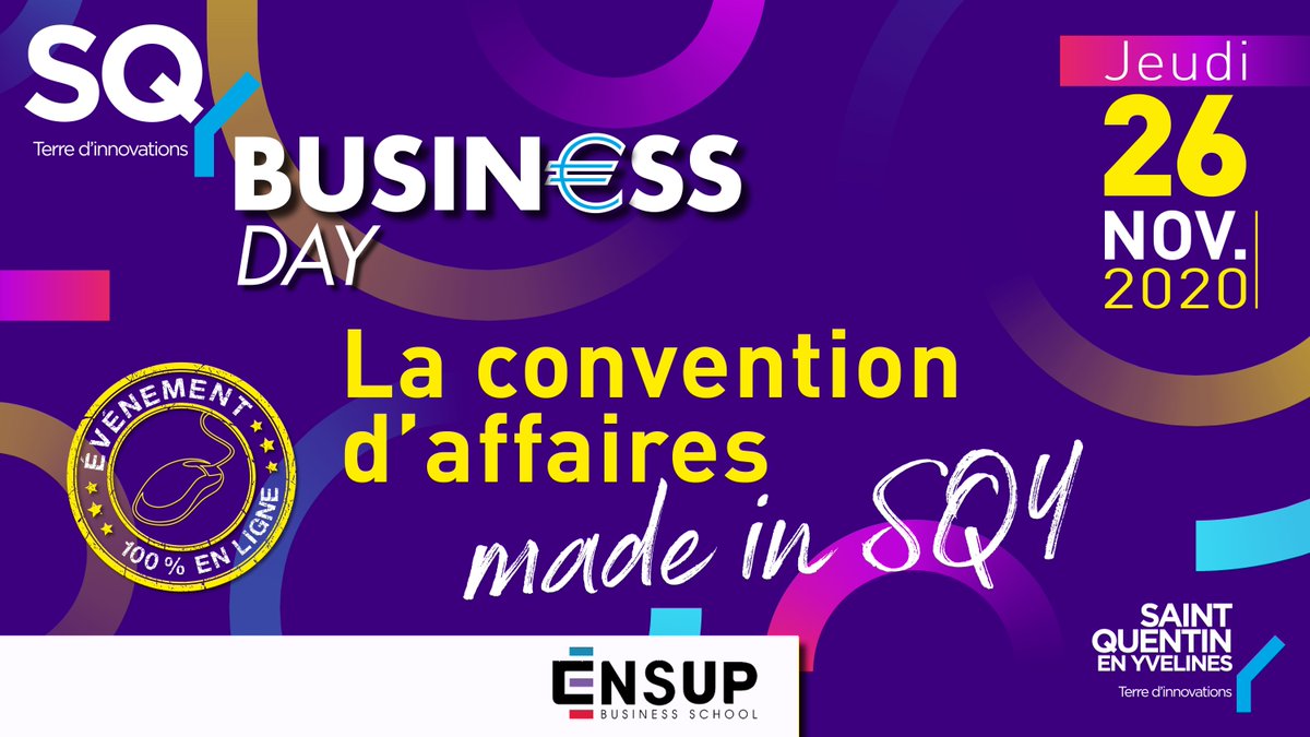 <a href="/EnsupGroup/">ENSUP Business School</a> sera présent au <a href="/sqy/">Saint-Quentin-en-Yvelines 🚀</a> Business DAY 2021 !
Nous avons hâte de vous présenter nos formations pour trouver ensemble vos alternants de demain !
 #Alternance #apprentissage #commerce #Commercial #DevOps #cybersecurite #partenaire