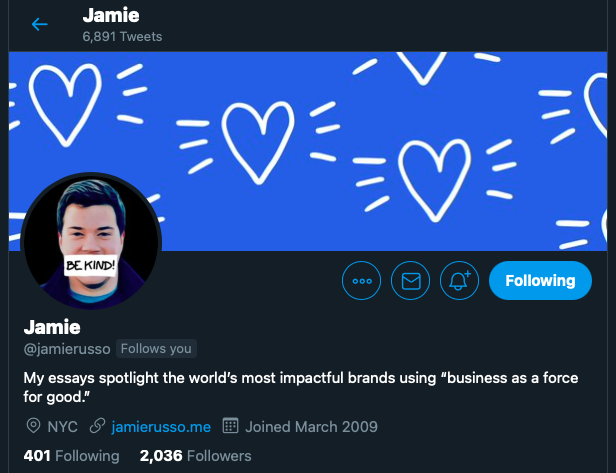 4/10 -  @jamierusso "Kindness attracts Kindness" - Read this on a letter he sent me from US He writes about using "business as a force for good"Kindness will always be underrated:  http://goodnote.org&nbsp;