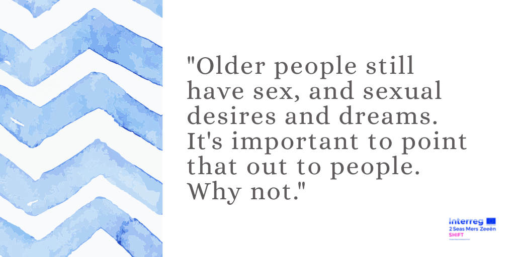 ChichesterShift's tweet photo. Normalising sex among over 45s is essential to break the #stigma and raise awareness of #sexualhealth in this age group ~ a common theme arising from our interviews with over 45s in 🇧🇪🇳🇱🇬🇧 @2SeasSHIFT #sexualhealthforall https://t.co/f42Bg56SLJ