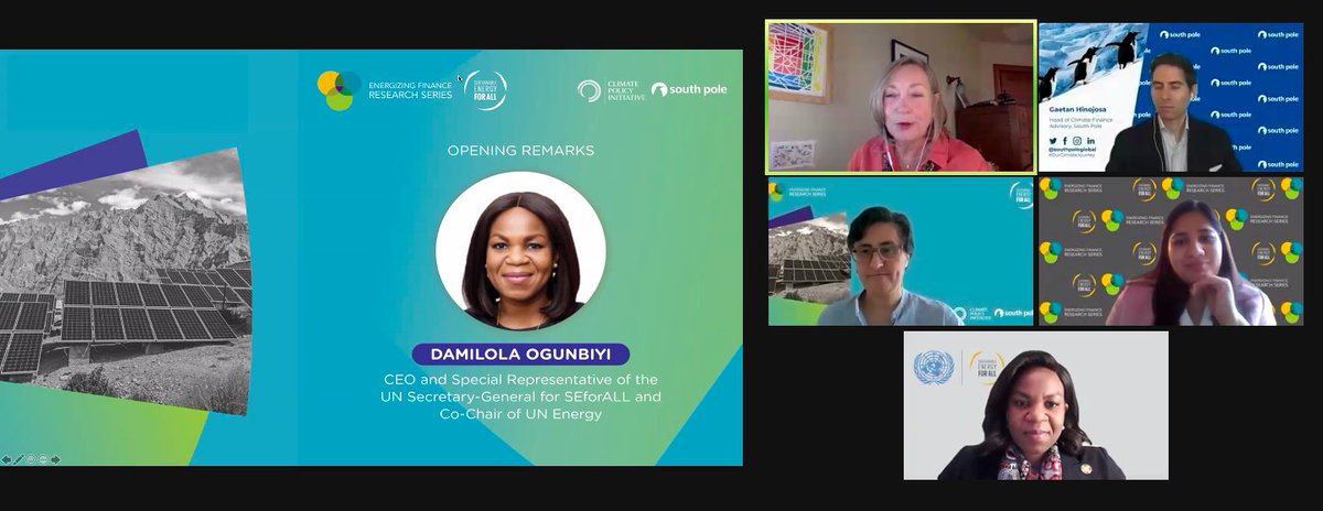 DamilolaSDG7's tweet photo. "The #energy transition story must be an #EnergyAccess story"

On #RacetoZero Finance day, delighted to launch @SEforALLorg flagship #SDG7finance research today with SEforALL team

Govs, donors &amp; partners should use this data to make faster #SDG7 progress: https://t.co/H1mx0OeDra https://t.co/U64Q1cAt4y