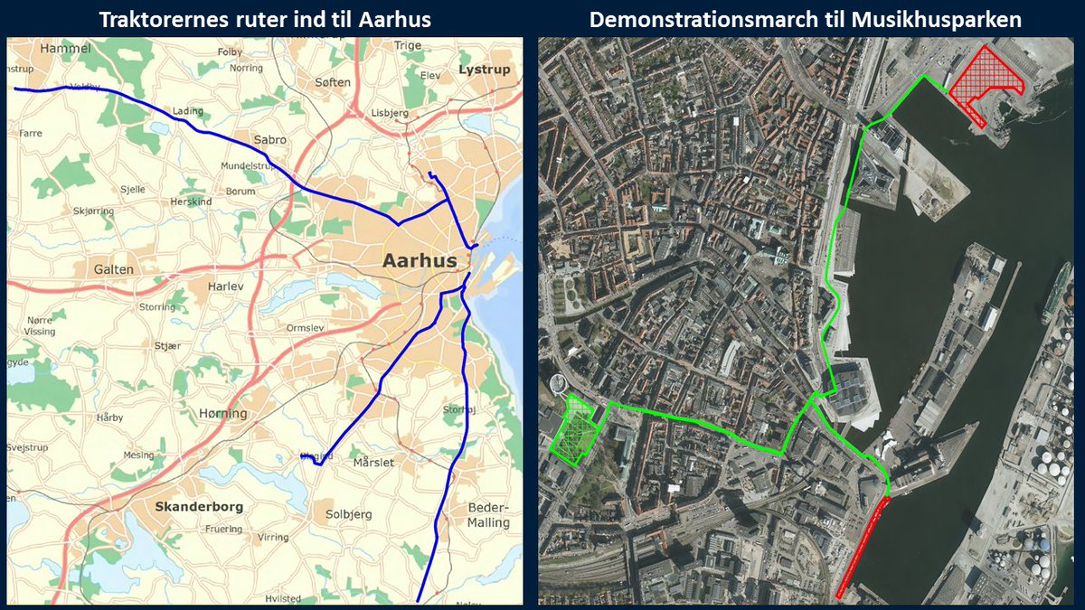 På lørdag er der anmeldt en demonstration i Aarhus, der i den forbindelse for besøg af en del traktorer. Forvent derfor forstyrrelser i trafikken i Aarhus i formiddags- og eftermiddagstimerne på lørdag - læs mere her: https://t.co/NbZ7lMHtJC #politidk https://t.co/iTZYPJGpWm