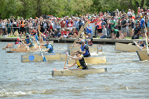 CoopRefinery's tweet photo. TBT - We’d love to be soaking up some summer sun right about now! Over the years, we have proudly sponsored, and have had teams compete in, the annual Plywood Cup at Wascana Lake. #WeFuelCommunity. https://t.co/7jQ9RGgl3C