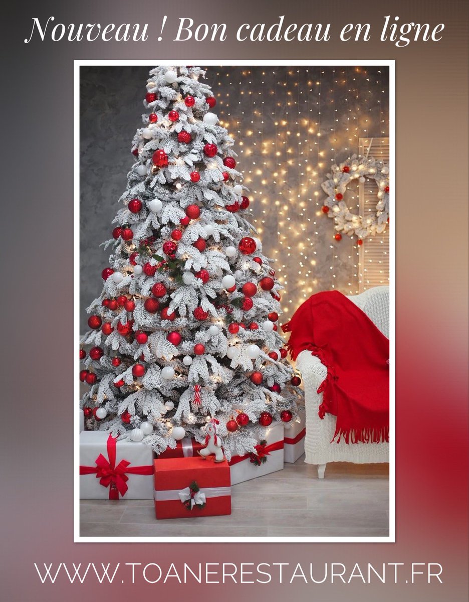 NOUVEAUTÉ ‼️BON #CADEAU 💌
Pour les #fêtes de fin d’année, pensez à nos bons cadeaux en ligne et offrez un moment d’exception à vos proches.✨
#CONFINEMENT : Nul besoin de se déplacer, vous pouvez effectuer vos cadeaux de #Noël en ligne : capcadeau.com/toane-restaura…