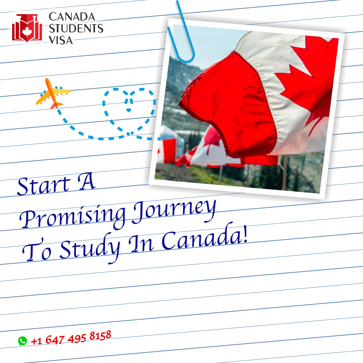 StudentsVisa's tweet photo. With Canada Students Visa, start your remarkable journey of studying abroad. We are here for you throughout! 

Call - +919601603687 +16474958158

#canada #studyincanada #canadastudentvisa #canadastudentsvisa #canadastudyvisa #studypermit #studyingincanada #furtherstudies https://t.co/AyY4KYHzzj