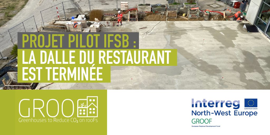 Bonne nouveau dans le projet de l'IFSB au Luxembourg: la dalle du restaurant vient d'être terminée. S'en suivra ensuite la mise en oeuvre de la structure du restaurant, puis la dalle du toit qui servira de support à la serre.

#agricultureurbaine <a href="/INTERREG_NWE/">Interreg NWE</a>