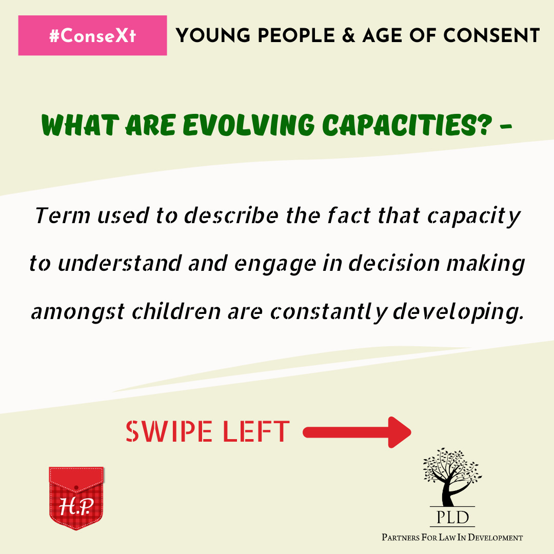 Hidden_Pockets's tweet photo. What is #EvolvingCapacity?
Can #adolescents take decisions about their sexuality?
Why/Why not?
.
.
#ConseXt
.
.
#thursdayvibes #ThursdayThoughts #age21 #youngpeople https://t.co/hWDmeJSB6R