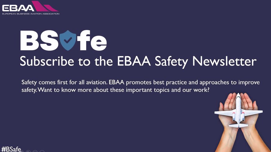 That's a wrap! Our #SafetySummit20 comes to a close and we want to thank our speakers, our main sponsors and attendees for another great edition!  

Can't have enough safety? Neither do we! Subscribe to our #BSAFE newsletter: …sinessaviationassociation.cmail19.com/t/t-l-xikiyll-…