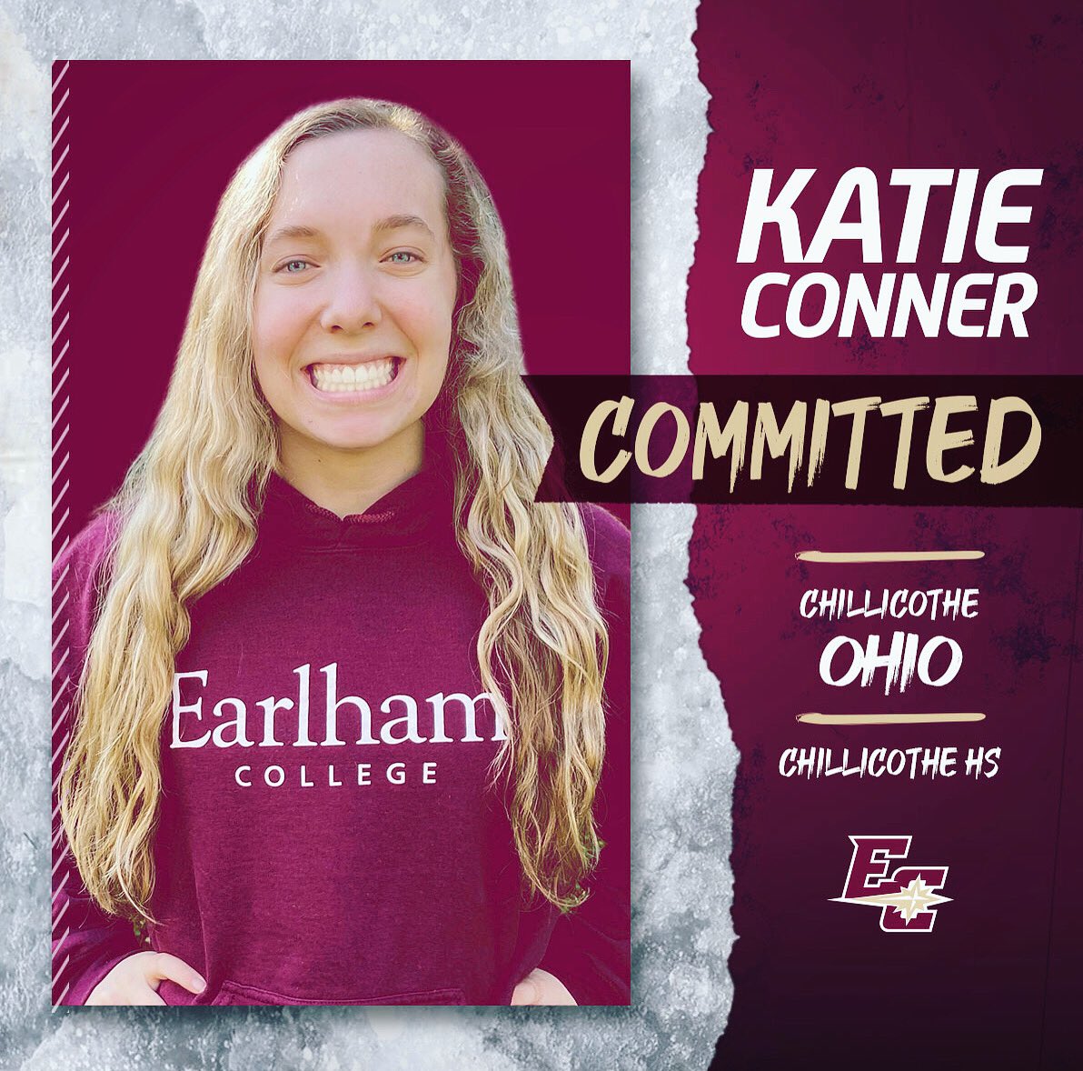 EarlhamVBall's tweet photo. Earlham Volleyball welcomes Katie Conner to our family next year! #ECclassof2025 #squadup #FFIL #earlhampulse https://t.co/btMvdNpz6w
