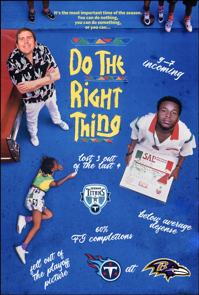 GermanTitans_eV's tweet photo. Titans Gameday Poster | Week 11 | 2020

Do The Right Thing

-Sharing is Caring-

#TENvsBAL #Titans #tennesseetitans #titansfootball #titanup #Ravens #RavensFlock #Baltimore #BaltimoreRavens #nfl #football #footballisfamily #rannfl #rannflsüchtig #rannflsuechtig @KB31_Era https://t.co/6ZJRjsvdGH