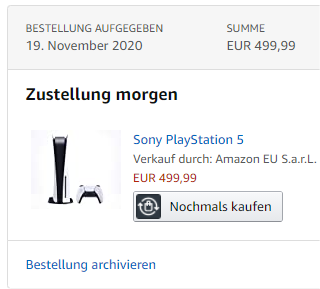 ohmariusz's tweet photo. @MarcelBrys Ja, das war auf der Produktseite. Als ich sie gekauft hatte war noch Lieferung morgen - so stehts auch in der Bestellübersicht: https://t.co/HRsY6loNZE