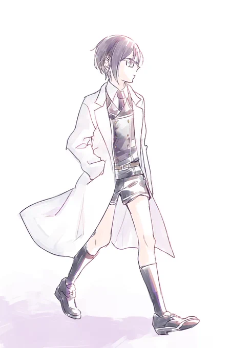 戦闘装束+白衣な薬研さん 