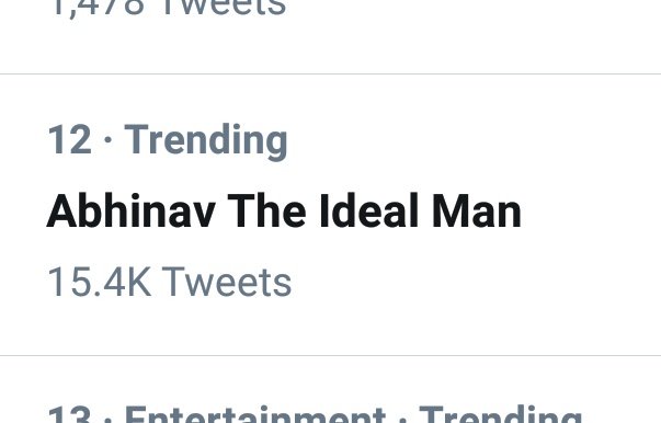 brutallyiconic's tweet photo. Trending on No 12. We can do it #AbhinavShukla #Rubinav #RubinaDilaik fans
Abhinav The Ideal Man https://t.co/TovkK0Vaxf
