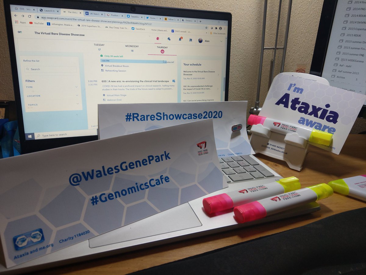 Ataxia_aware's tweet photo. Back in the room after @WalesGenePark #GenomicsCafe
Now ready for @findacure_fdn #RareShowcase2020 
#ThursdayWisdom
Via the words #patient #Genetic #RareDisease https://t.co/Xk2ubY6K1x